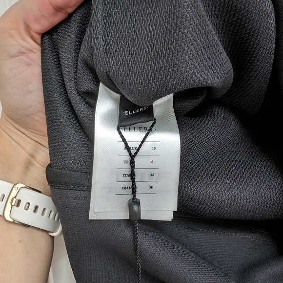 NWT Ellery Orbit Asymmetrical Black Midi Skirt, size US 6 - Picture 4 of 5